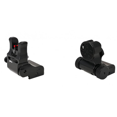 Folding adjustable sights for Picatinny base [AR-15 M4 & other] | fiber optic - Ubitzu