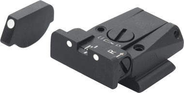 Ruger [P85 P89] säädettävät rautähtäimet | valkoiset pisteet - Ubitzu