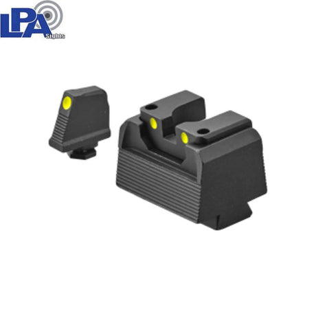 Semi-adjustable co-witness sights for Glock MOS [G17 MOS G19 MOS & other] | luminescent dots - Ubitzu