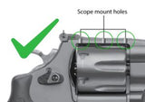 Smith & Wesson revolveri [686 629 19 66 586 & other] punapistetähtäin ready säädettävät rautähtäimet [silver; spring-front sight]